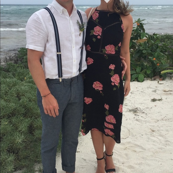 Reformation Roma Dress Midi - Rose Floral Miranda - Picture 2 of 4